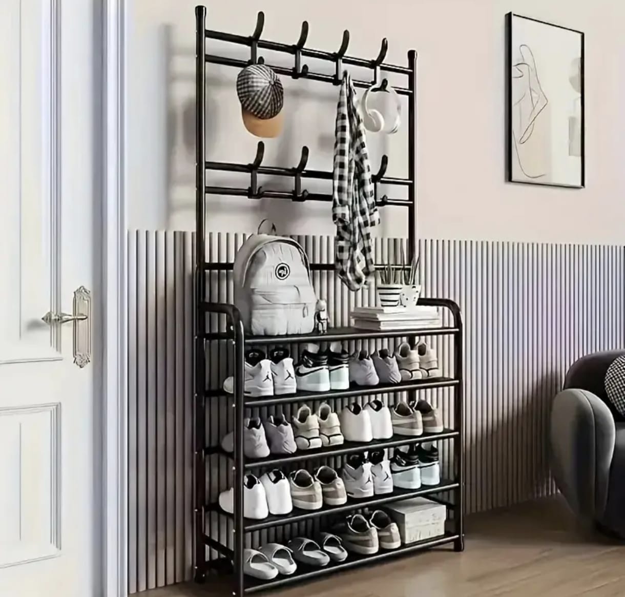 Perchero con zapatero