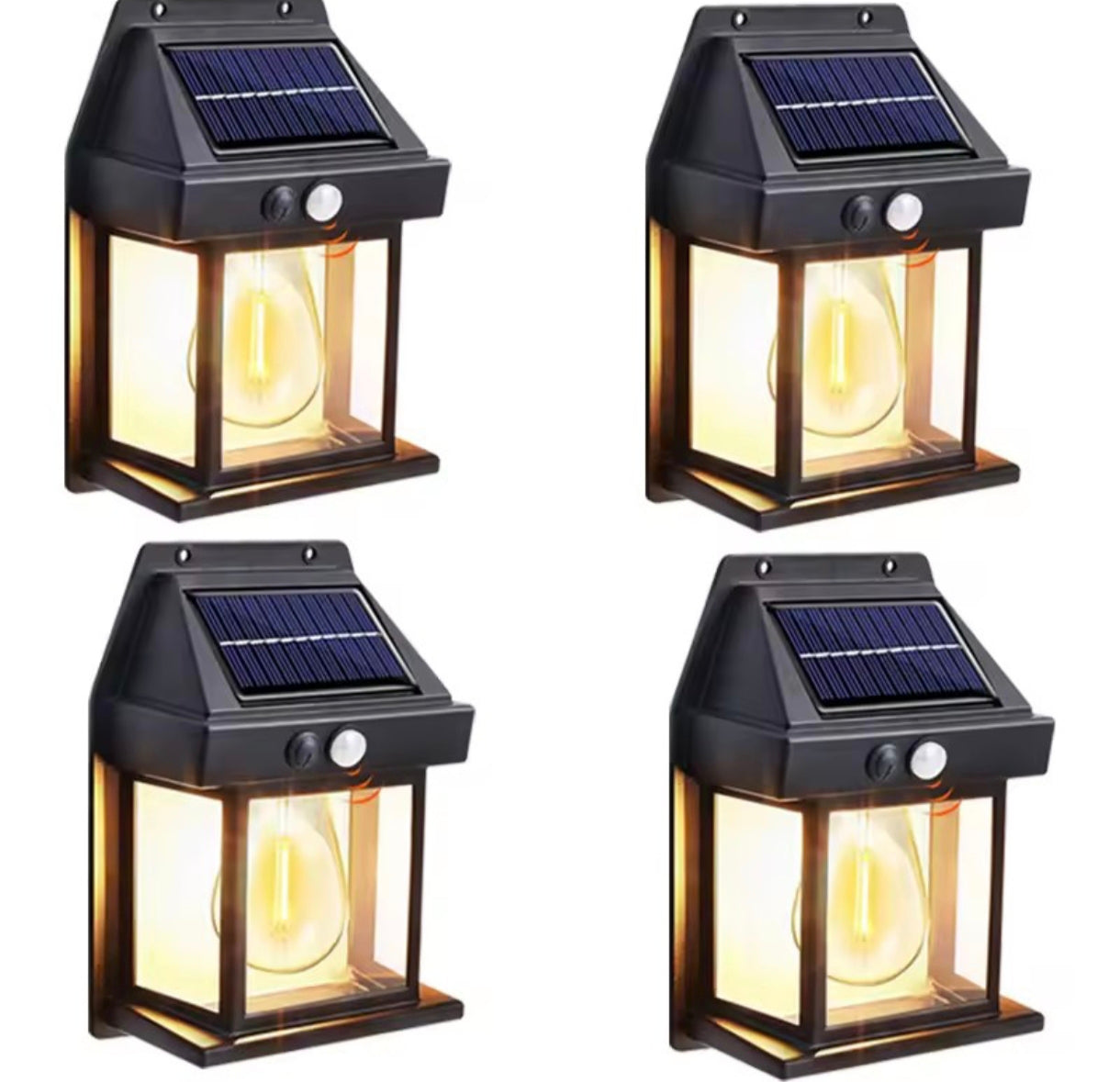 Pack 4 luces solares exterior