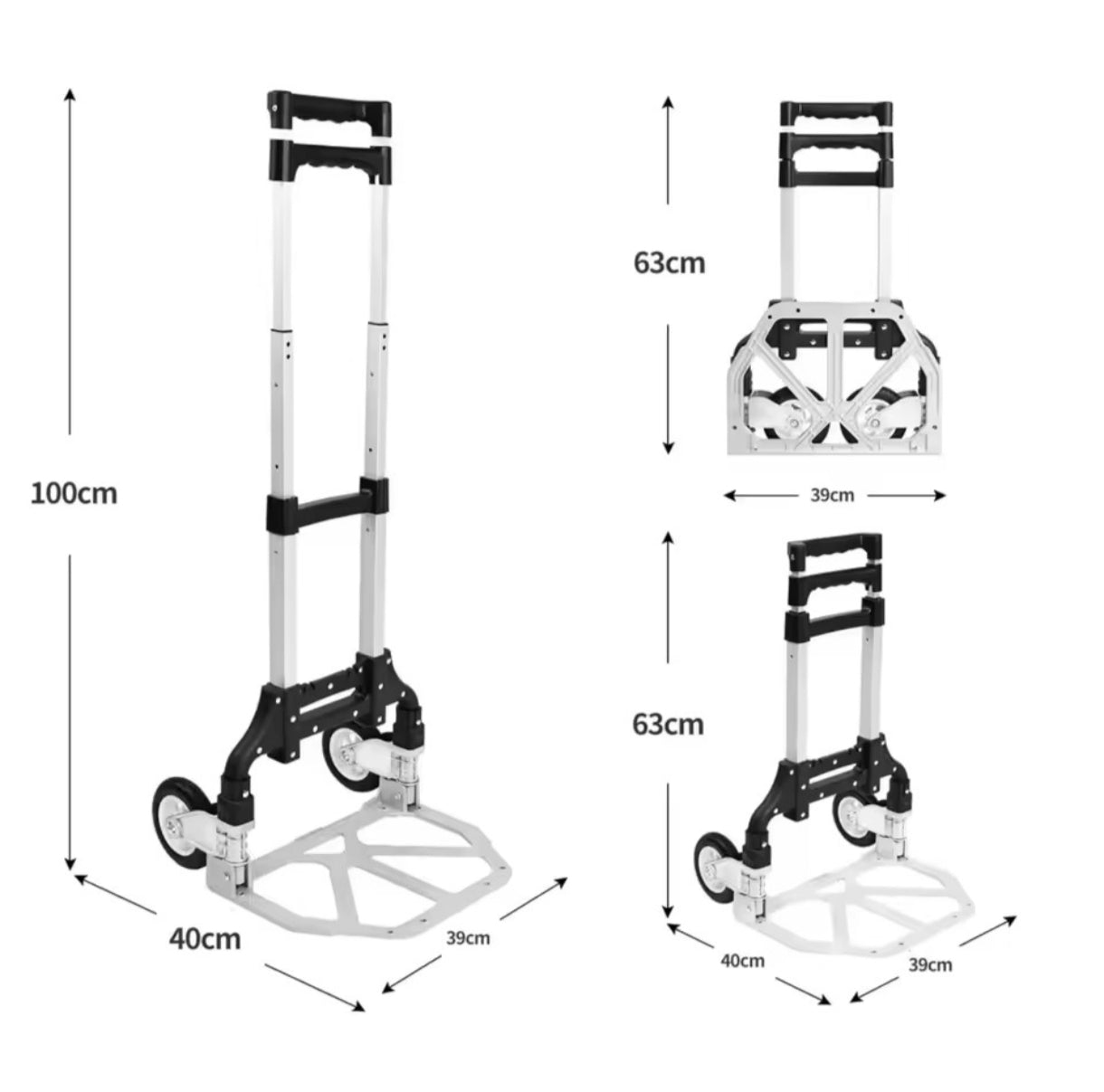 Carretilla de mano plegable