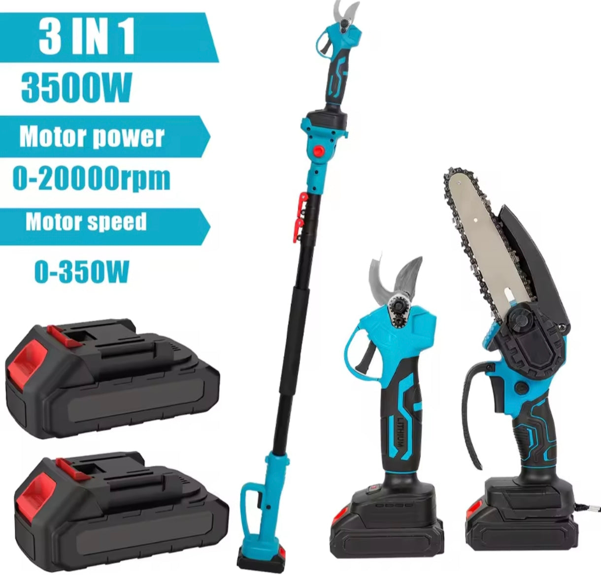 Podadora 3 en 1 Inalámbrica