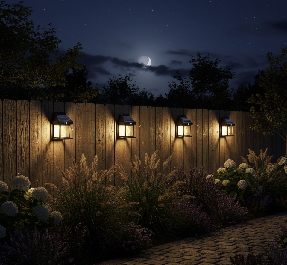 Pack 4 luces solares exterior